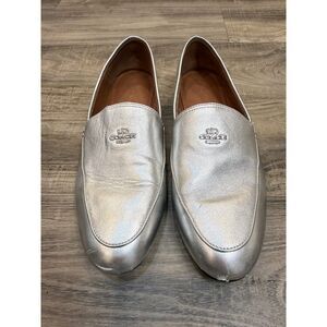 COACH Hallie Metallic Loafer Woman's Size 8